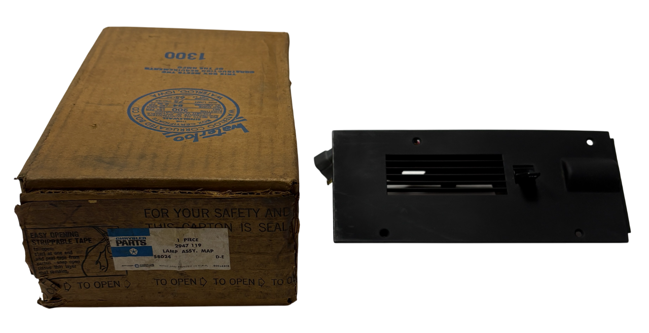 New Old Stock Courtesy & Map Lamp for 1969-70 Models Mopar #2947119