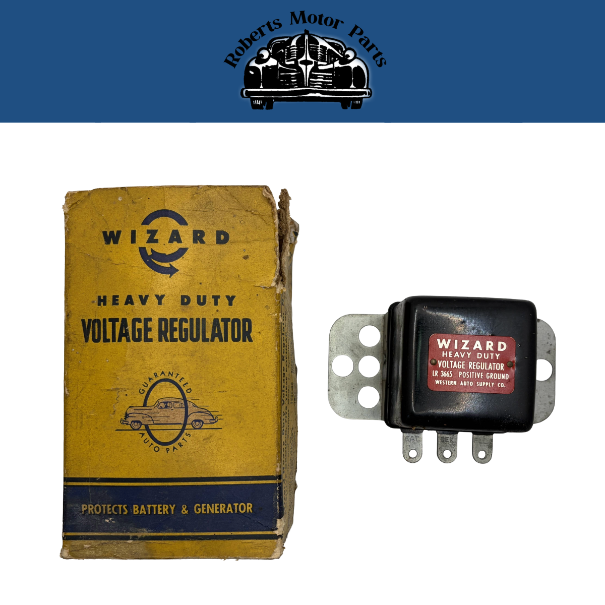 NORS Wizard Heavy Duty Voltage Regulator 1936-1941 Plymouth Dodge Truck #LR3665