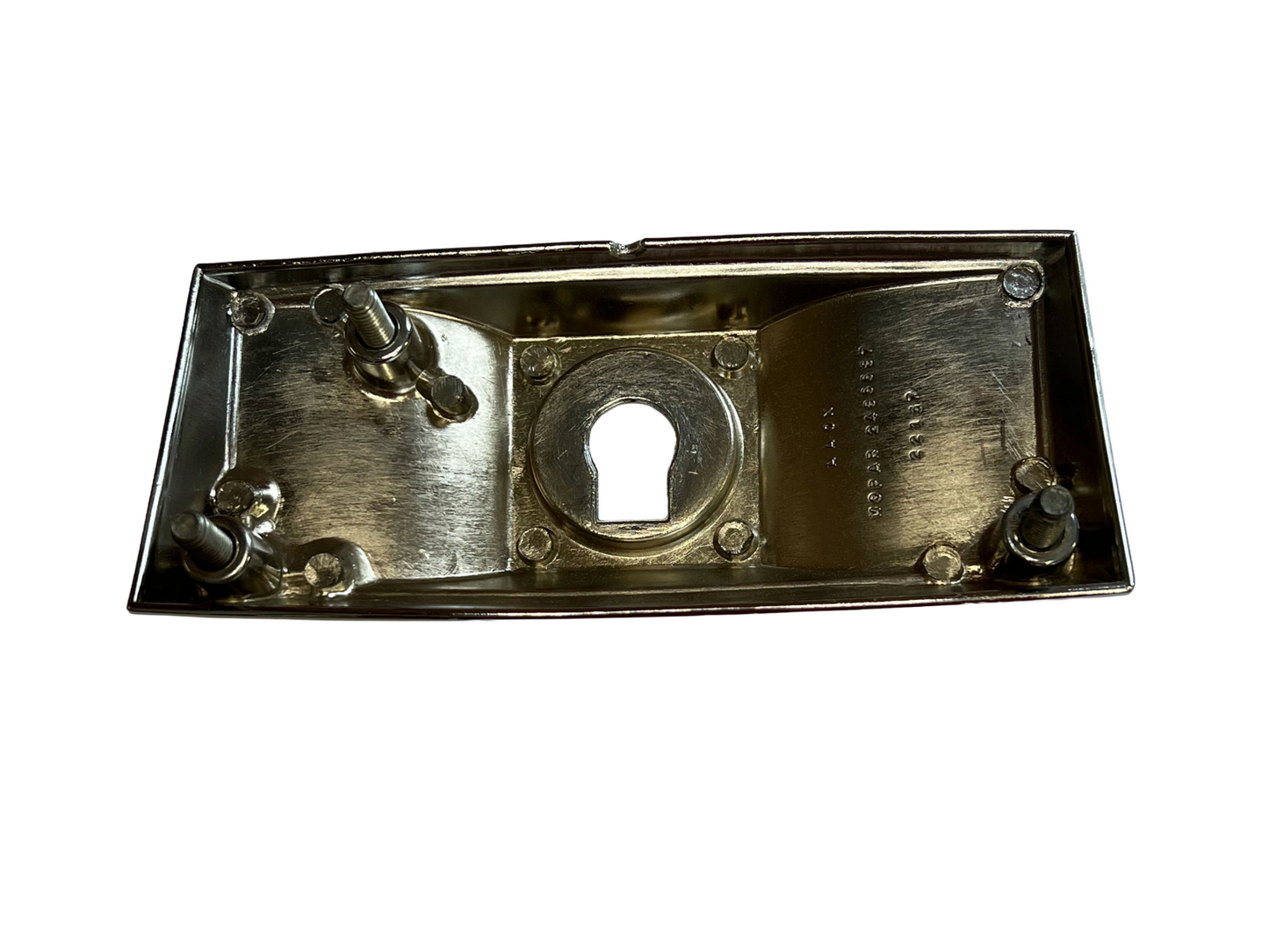 New Old Stock Chrome Tailgate Lock Bezel for 1965-68 C Body Models #2486687