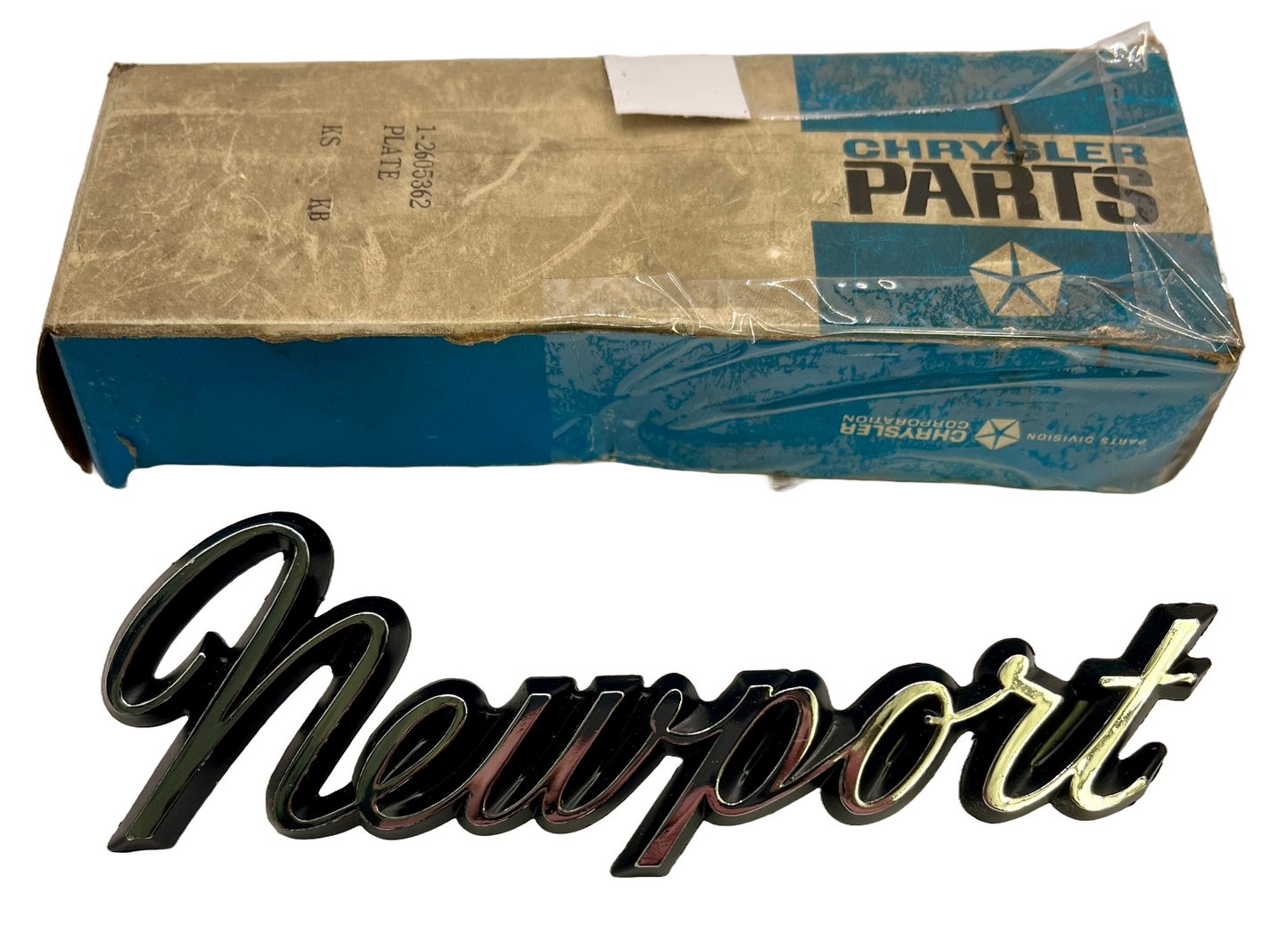 New Old Stock Newport Nameplate for 1966 & 1971 Chrysler Models Mopar #2605362