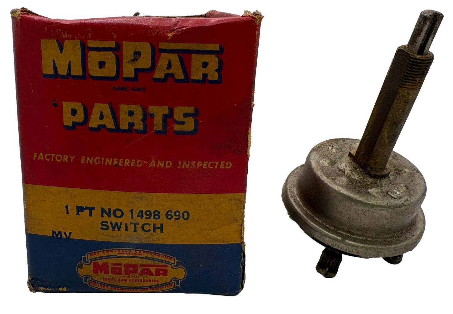 New Old Stock Wiper Switch 2 Speed for 1953 Chrysler/DeSoto Models #1498690