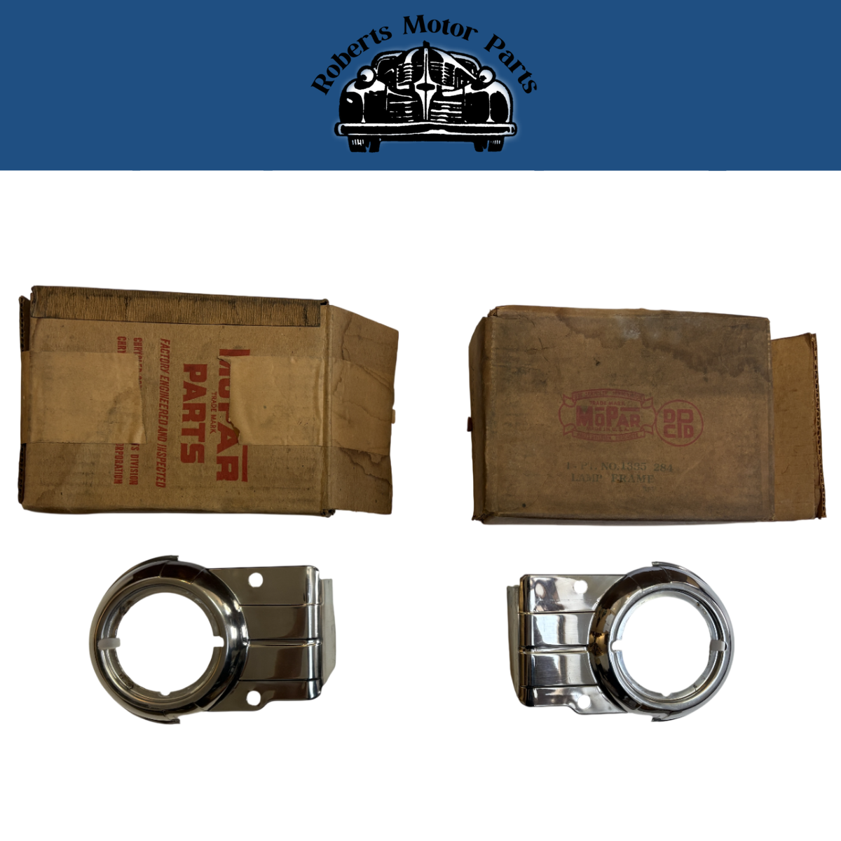 New Old Stock Park Lamp Frame Pair For 1949-50 Dodge Models #1335284 & #1335285