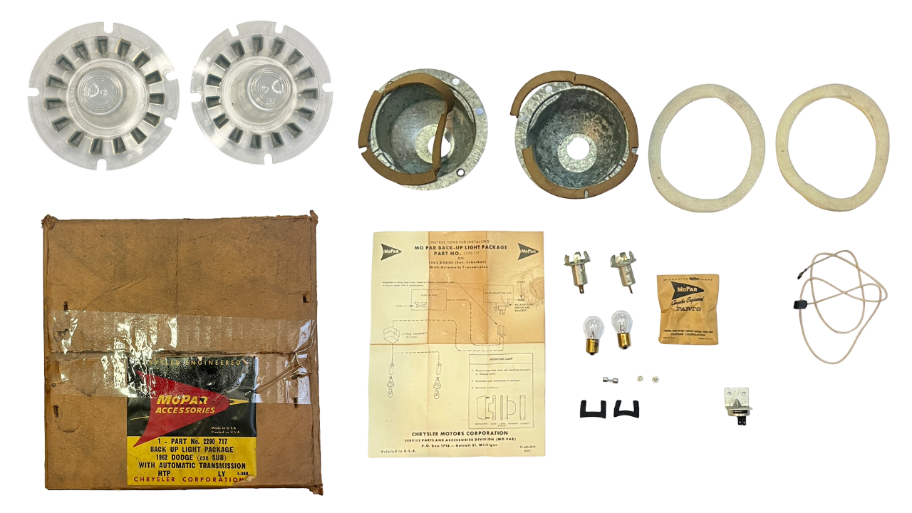 New Old Stock Back Up Light Package For 1962 Dodge Automatic Models #2290717