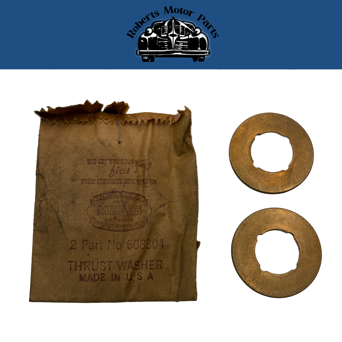 New Old Stock Trans Countershaft Thrust Washer Pair For 1932-1955 Mopar #608804