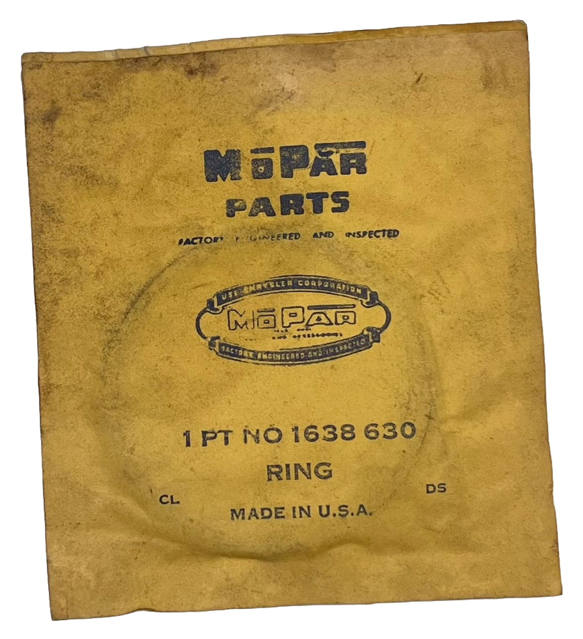 New Old Stock Auto 3 Speed Kickdown Piston Ring for 1957-58 Models #1638630