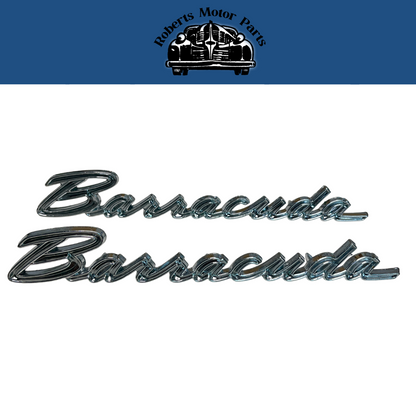 Pair of New Old Stock Fender Emblems for 1969 Barracuda Models #2901852