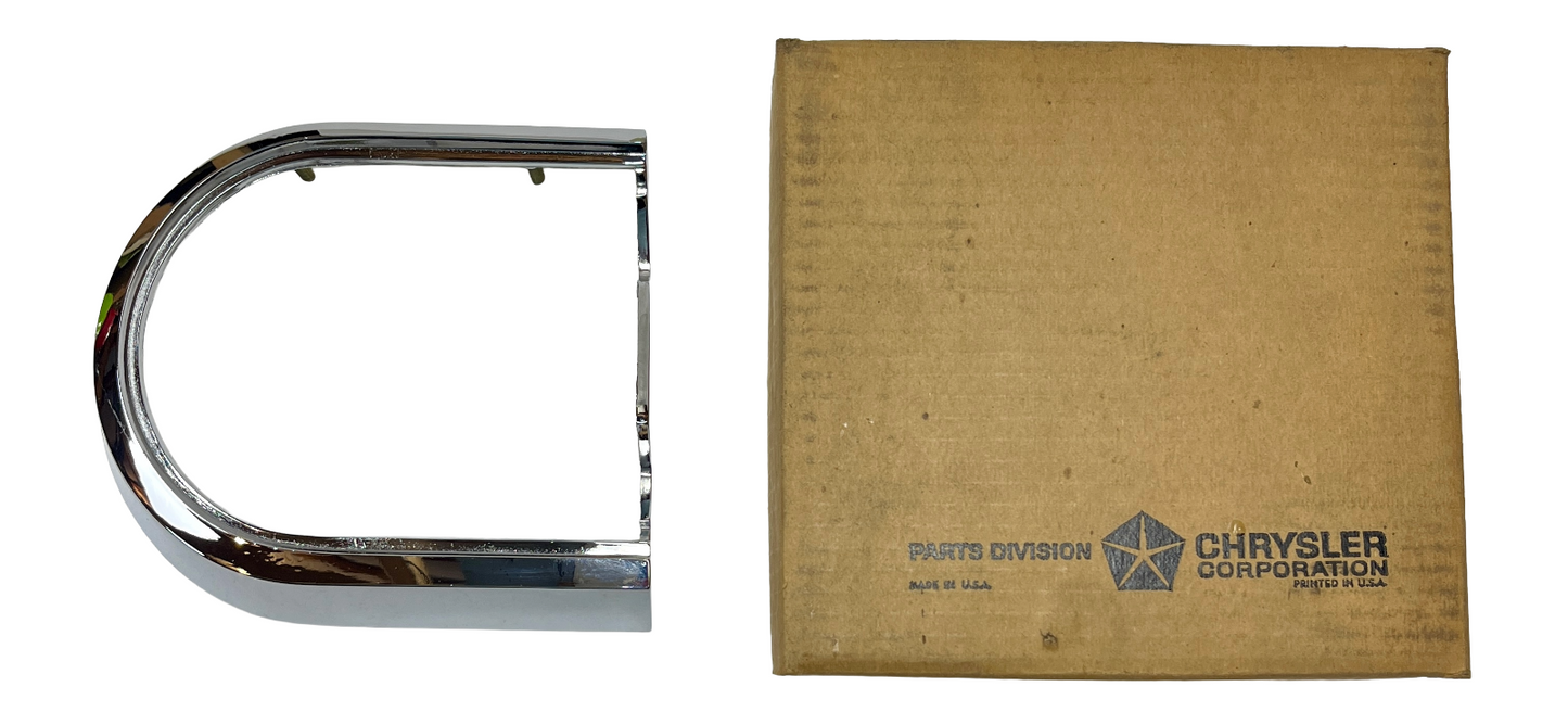 New Old Stock Outer Tail Bezel Pair For 1965 Dodge Dart #2524354 & #2524355