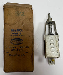 New Old Stock Heater Blower Switch for 1940-48 Models Mopar #1308230