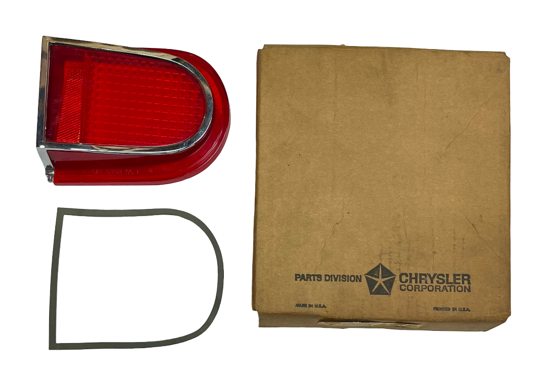 New Old Stock Right Outer Tail Lens w/ Bezel for 1966 Dodge Dart Mopar #2585101