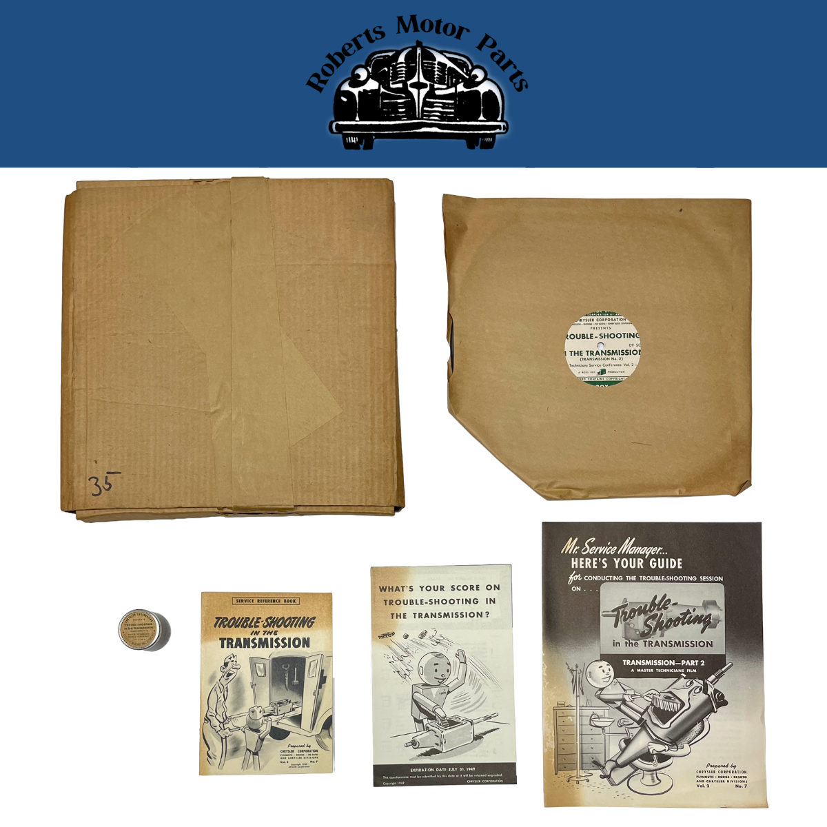 New Old Stock Informational Record "Trouble Shooting In The Transmission" Roy