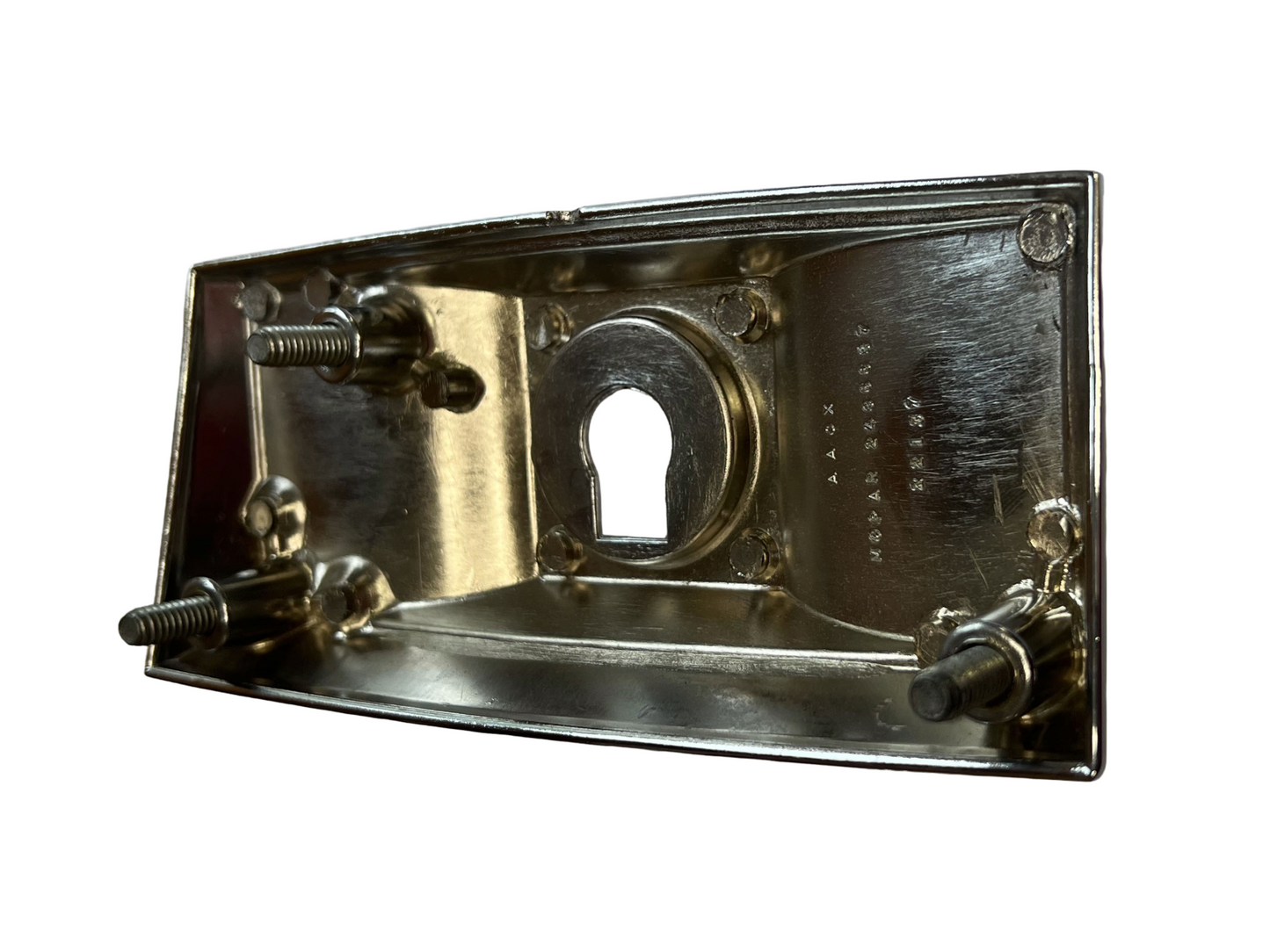 New Old Stock Chrome Tailgate Lock Bezel for 1965-68 C Body Models #2486687