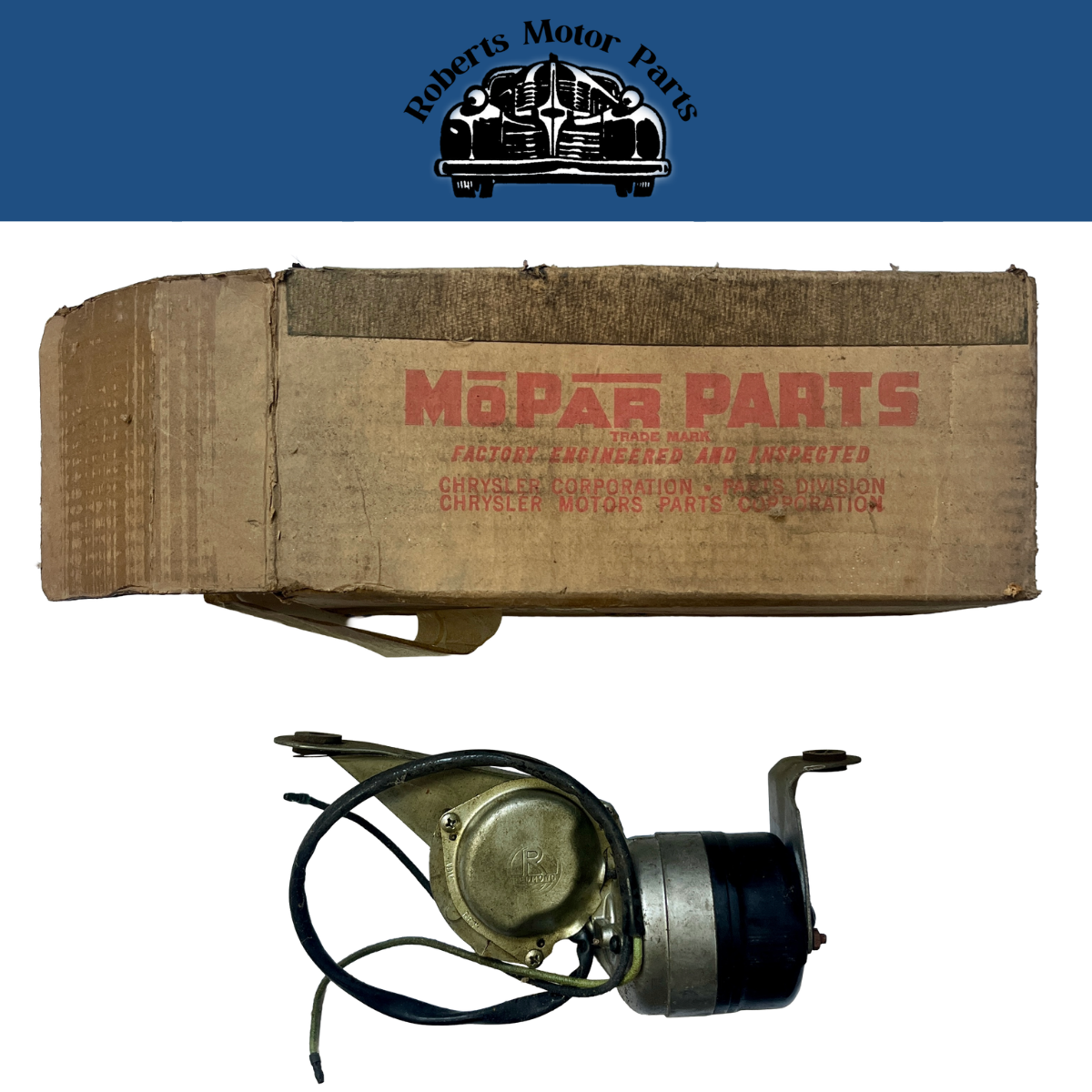 New Old Stock Electric Wiper Motor for 1951-52 Plymouth & Dodge Models #1370014