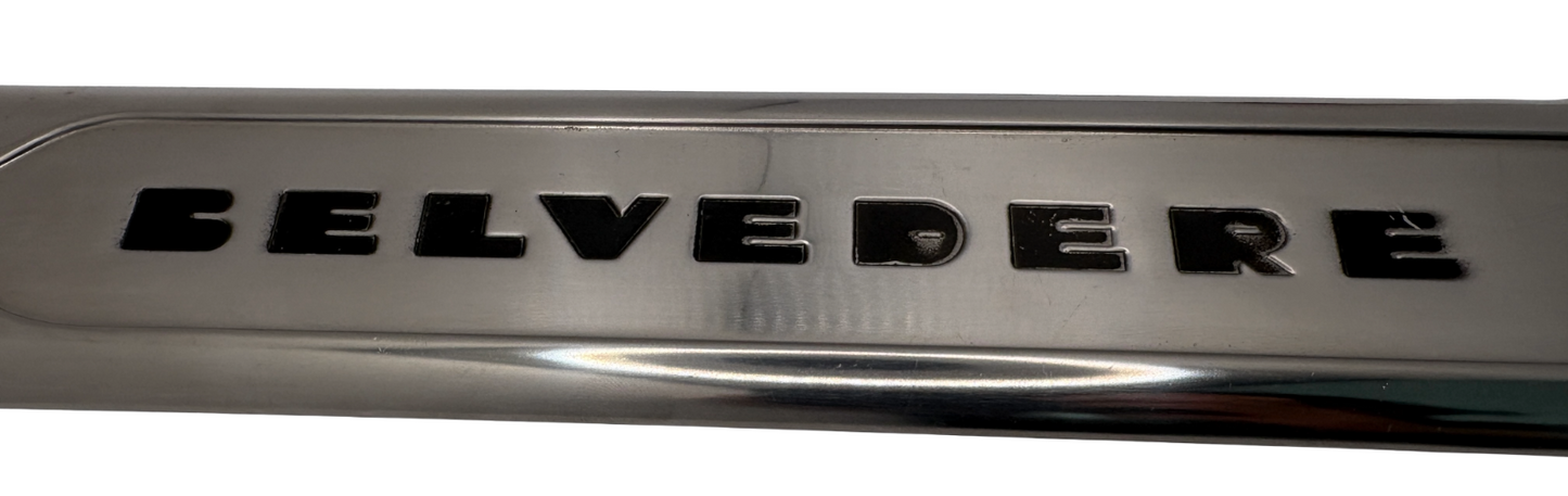 New Old Stock LH Door Nameplate Emblem For 1956 Plymouth Belvedere #1694339