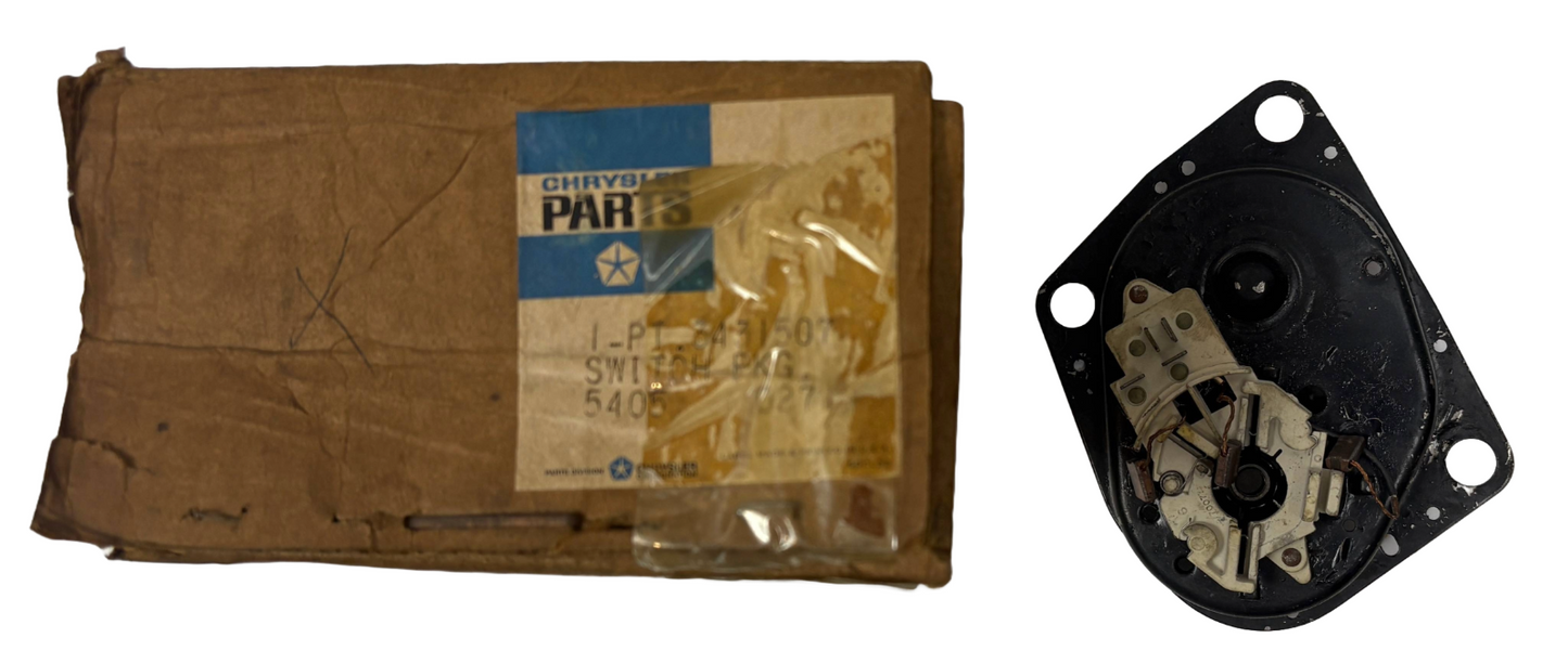New Old Stock 2 Speed Wiper Motor Park Switch for 1970-73 A Body #3431507