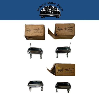 Complete Set of New Old Stock Door Handles for 1958 Dodge Special 4-Door Models