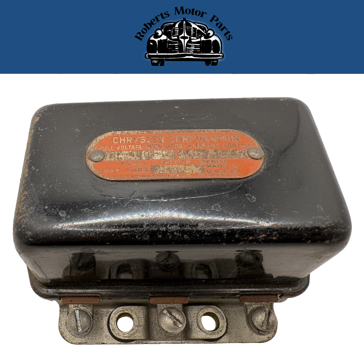 New Old Stock Auto-Lite Voltage Regulator 1937-39 Mopar 6V 28A VRP-4001-C
