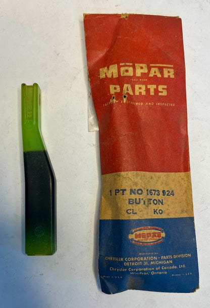 New Old Stock Gearshift Green Drive Button for 1956 Models #1673924