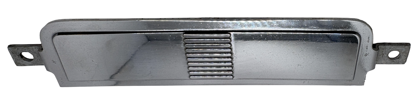 Used Old Stock Chrome Radio Delete Plate For 1949-1950 Plymouth Models #1248699