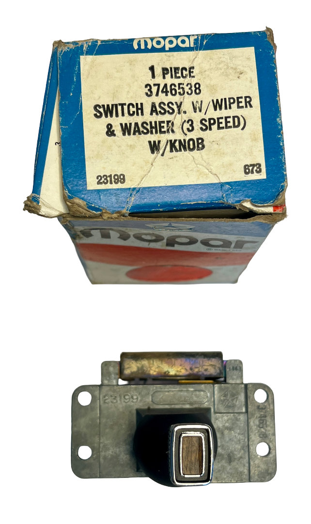 New Old Stock 3 Speed Wiper Switch For 1974-75 Mopar C-Body Models #3746538