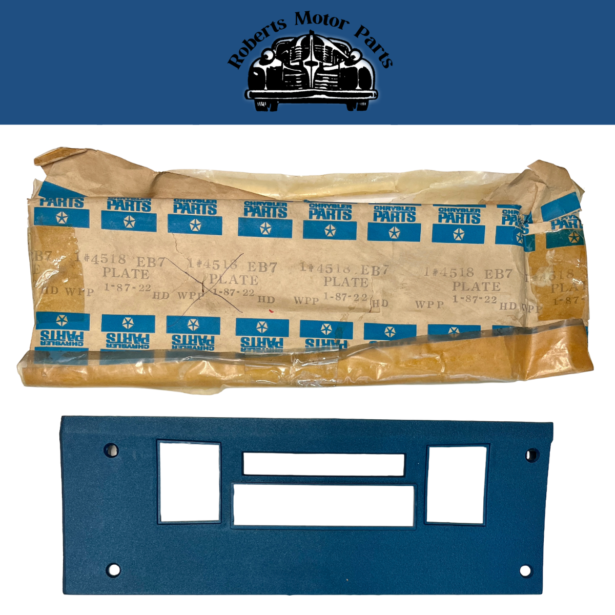 New Old Stock Blue Dash Radio Bezel For 1968-1969 Plymouth Dodge B-Body #2889695