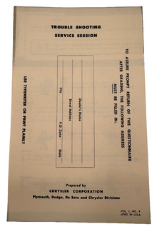 Original Ross Roy Rear Axle Questionnaire 1949 Vol 2 No 9