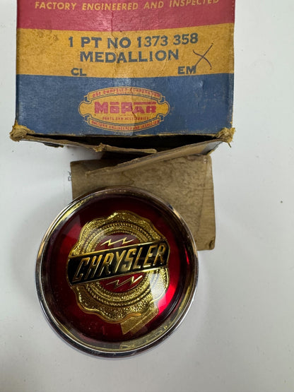 NOS Grille Medallion Ornament for 1951 1952 Chrysler Crown 1373358