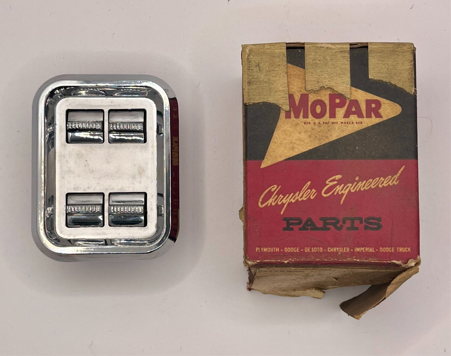 New Old Stock 4-Gang Power Window Switch for 55-56 Chrysler & Imperials #1479063