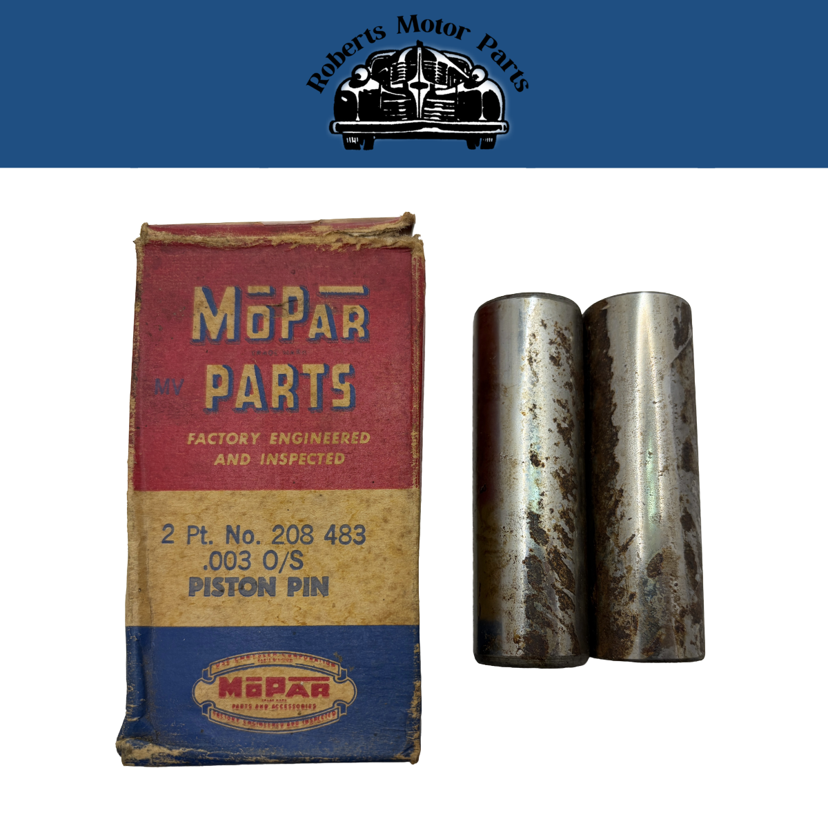 New Old Stock Piston Pin .003 O/S For 1930-1954 Mopar 6 Cylinder Models #208483