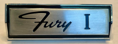 New Old Stock Center Grille Nameplate Emblem for 1966 Fury I Models #2579600