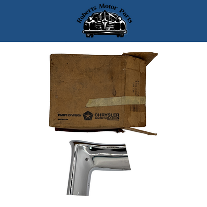 New Old Stock Left Upper Corner Windshield Garnish Moulding 1966 Mopar #2605991