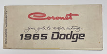 Original 1965 Dodge Coronet "your guide to carefree motoring" #81-270-5255