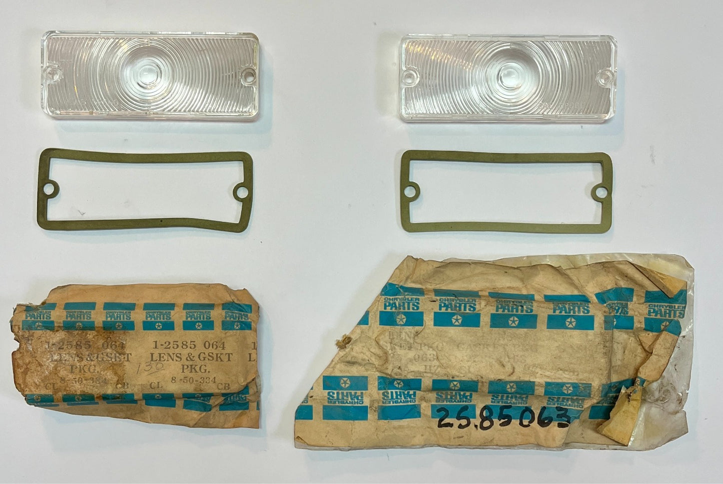 New Old Stock Turn Signal Lenses for 1966 Dodge Models #2585063 & #2585064
