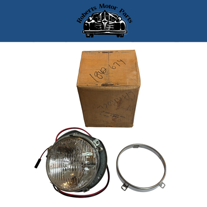 New Old Stock Headlamp Dual High-Low Beam Assembly For 1959 DeSoto #1842674