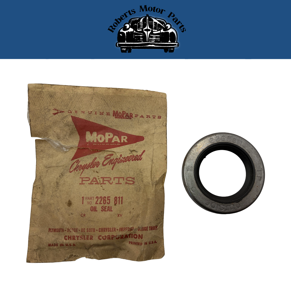 New Old Stock Rear Axle Grease Seal For 1962-1964 Mopar 8 Cylinder #2265811