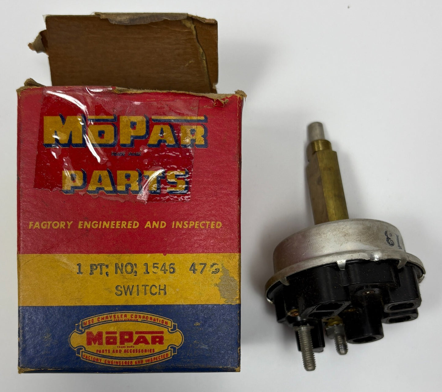 New Old Stock Headlight Switch for 1954 DeSoto Models Mopar #1546479