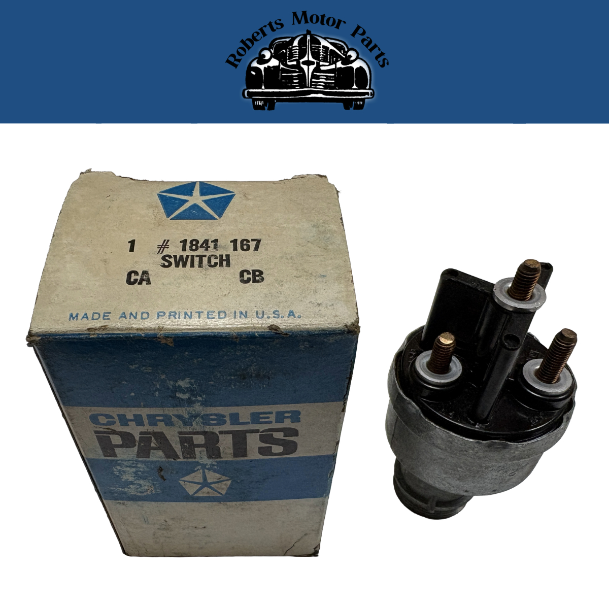 New Old Stock Ignition Switch For 1958-59 Plymouth & 1959 Mopar Models #1841167