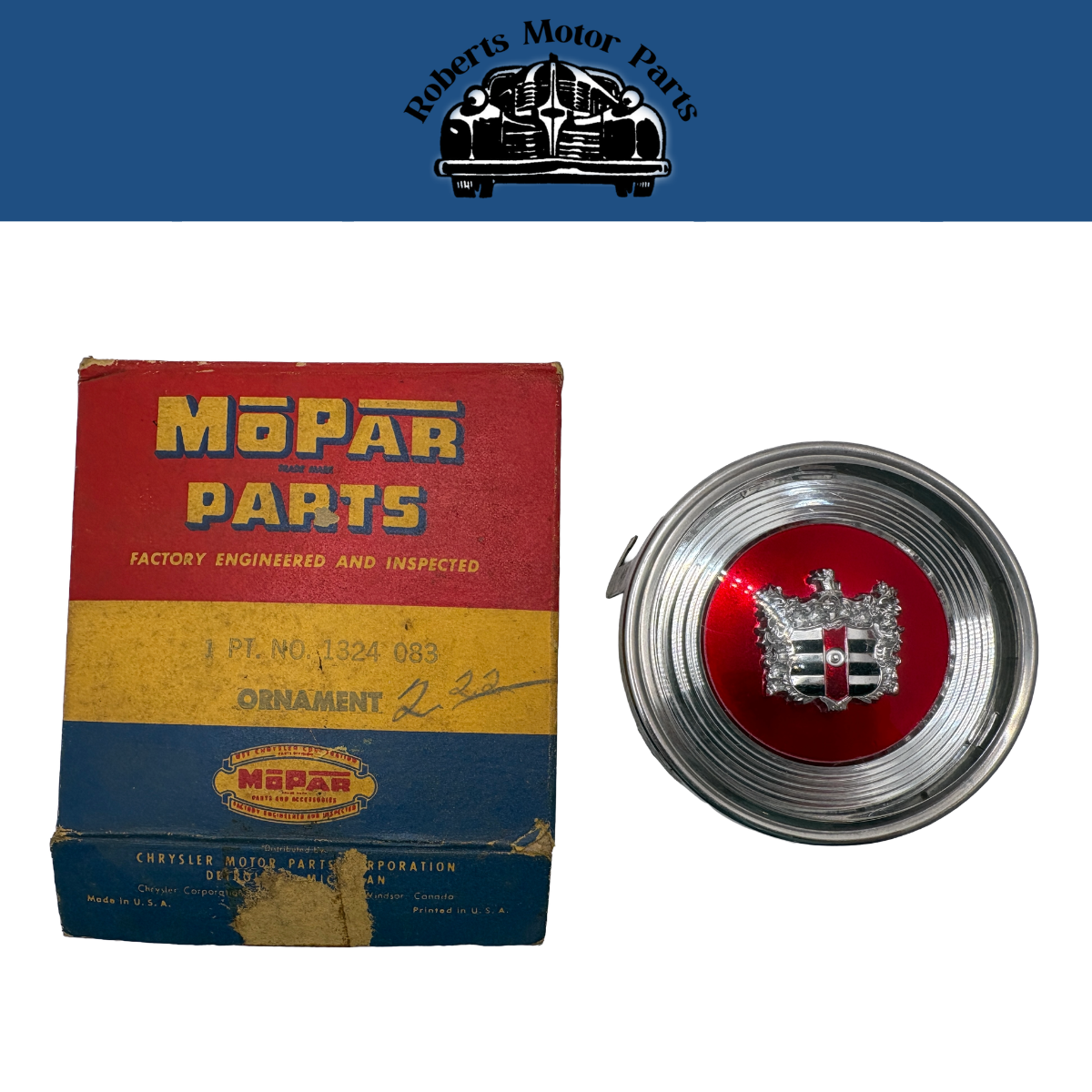 New Old Stock Horn Blowing Ring Ornament For 1951 Dodge Models Mopar #1324083