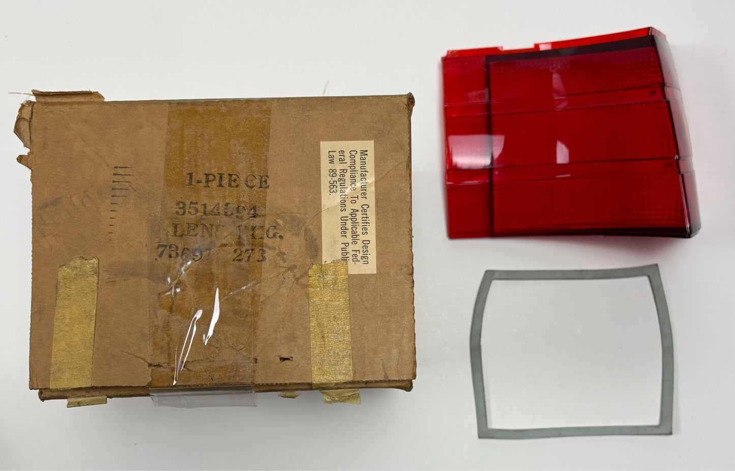 New Old Stock Right Outer Tail Lens for 1972-73 Plymouth Models Mopar #3514394