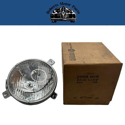 New Old Stock Right Single High Beam Headlamp Complete For 1970 Mopar #2998808