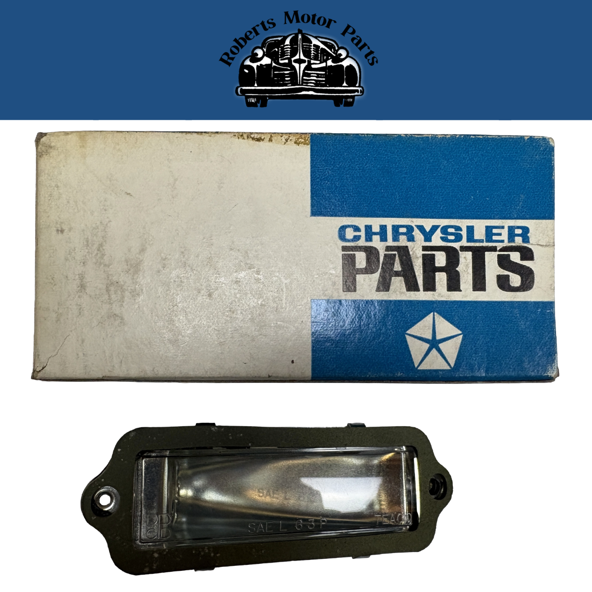 New Old Stock Rear License Plate Lamp Assembly For 1963 Plymouth Models #2422664