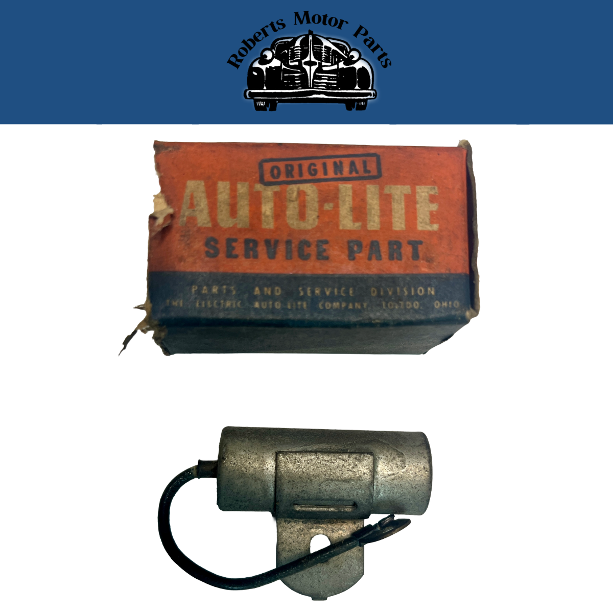 New Old Stock Autolite Ignition Condensor for 1935-47 Hudson Nash #IGB-1025J