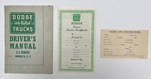 Original Dodge "Job-Rated" C-3 Driver's Manual #D-15239 & Service Documents