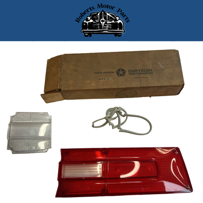 New Old Stock Right Hand Tail Light Lens For 1968 Plymouth Fury I II #2809126