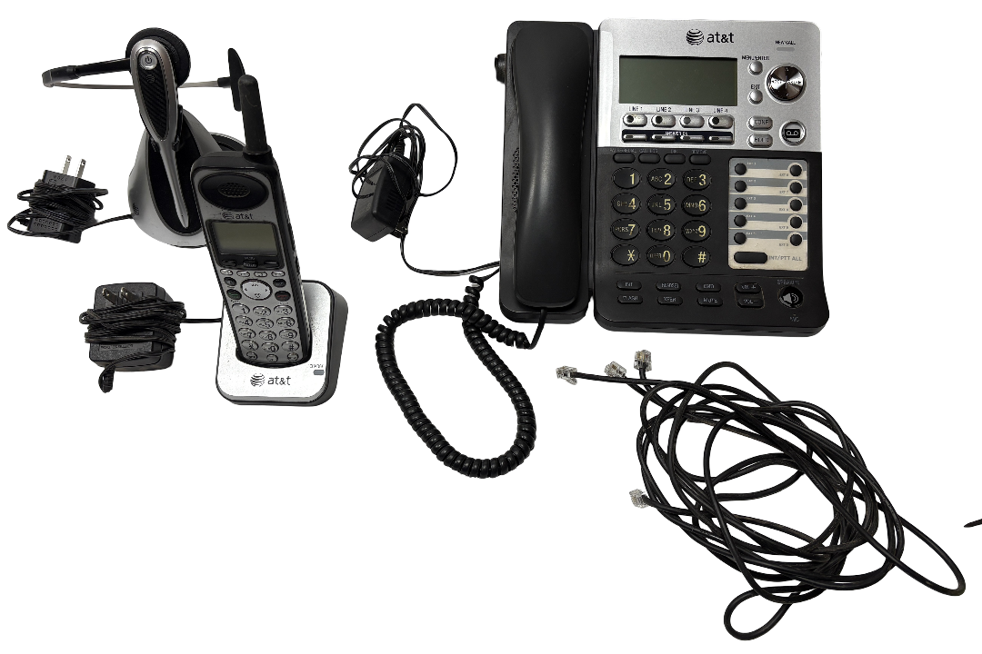 Used AT&T SynJ 4-Line Corded/Cordless Small Business Phone System #650530022753