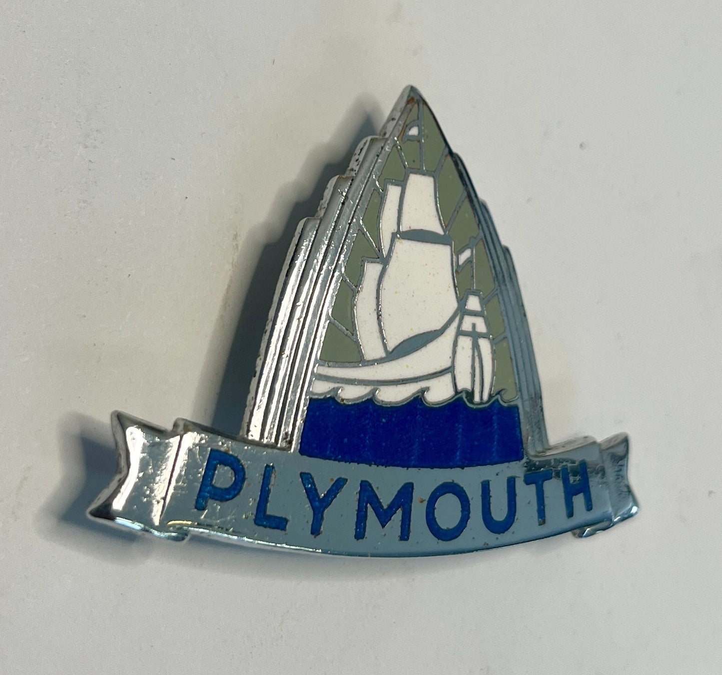 Radio Delete Plate Emblem for Plymouth Models 1946-49 Deluxe P-15 Fox CO