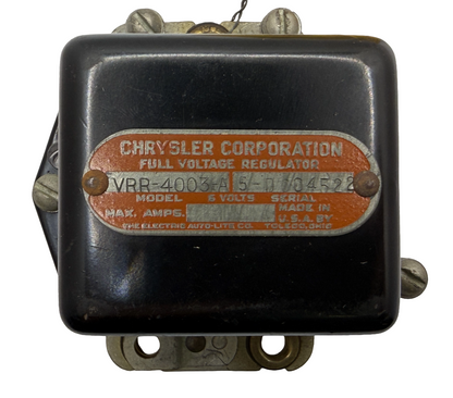 New Old Stock Autolite Voltage Regulator 6 Volt 30 Amp 1937-1940 Mopar #853765
