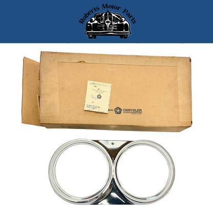 New Old Stock Left Dual Headlight Bezel For 1960 Chrysler Models Mopar #1863753