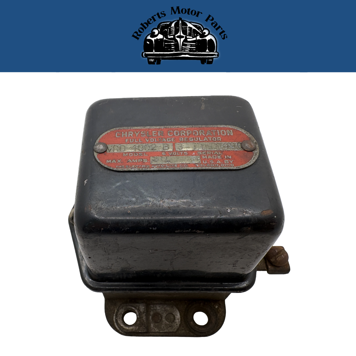 New Old Stock Autolite Voltage Regulator 6V 30 Amp 1938-1939 Mopar #VRD-4002B
