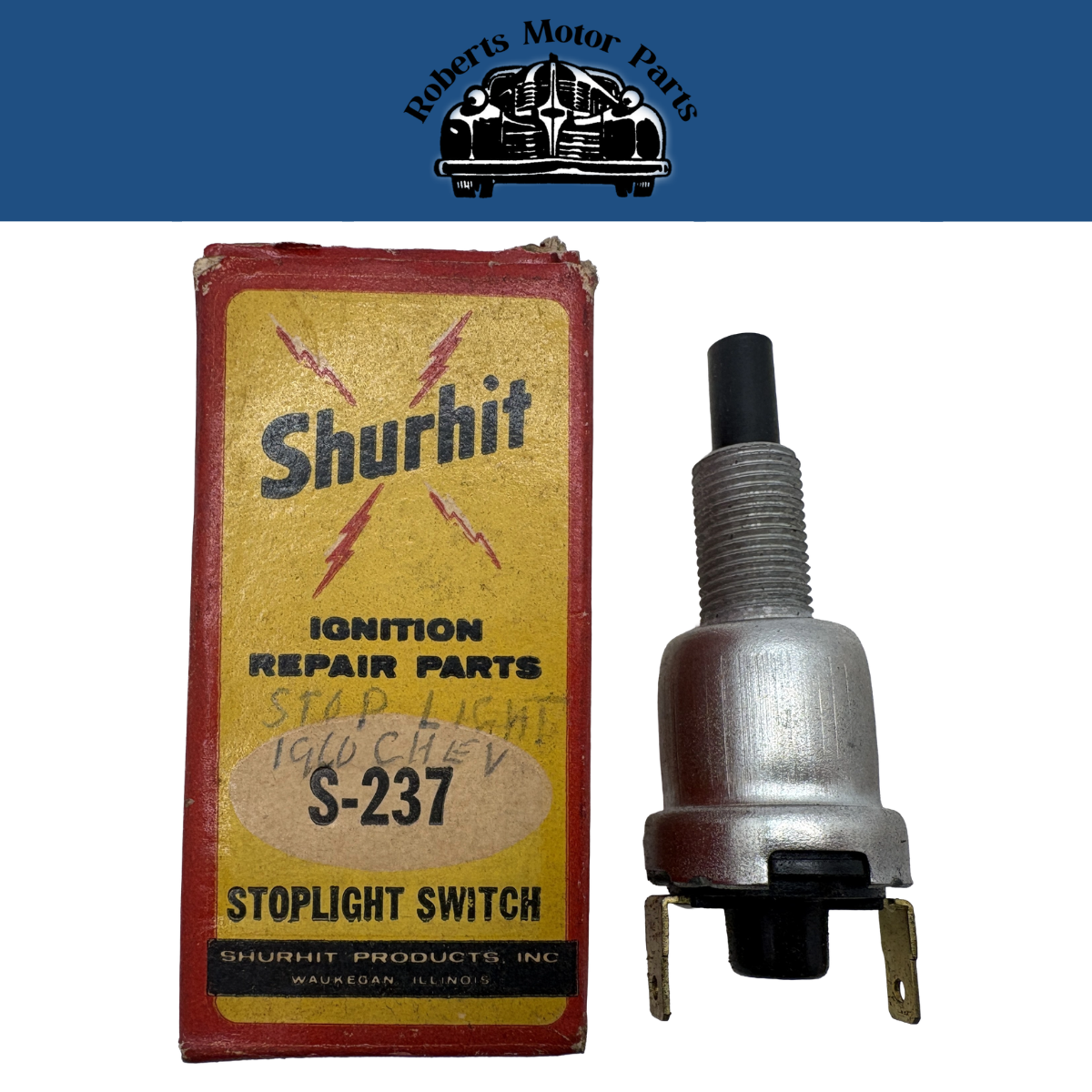 New Old Reproduction Stock Shurhit Stoplight Switch For 1960 Chevy Models S-237
