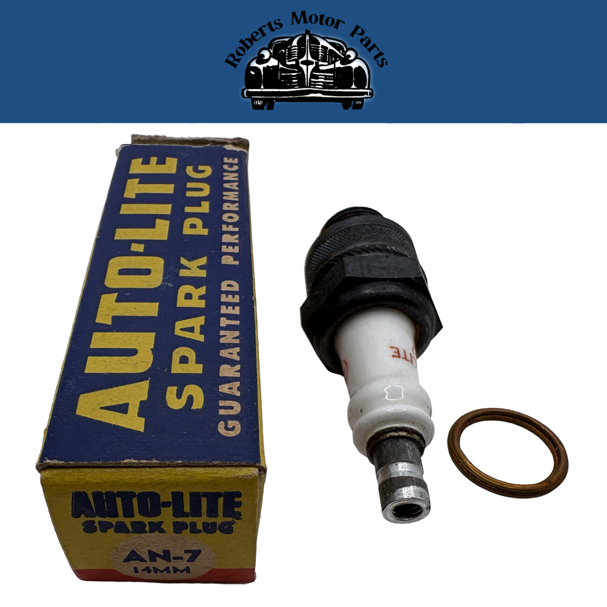 New Old Stock Auto-Lite Spark Plug AN-7 14mm Willys MB GPW #AN-7